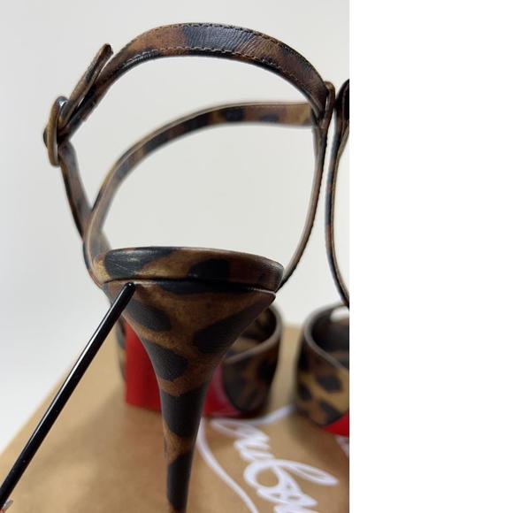 Jenlove Alta 120mm Brown Leopard Animal Print Platform Sandals E432 - Picture 7 of 12